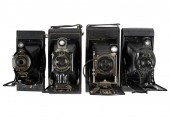 FOUR VINTAGE FOLD OUT CAMERASK