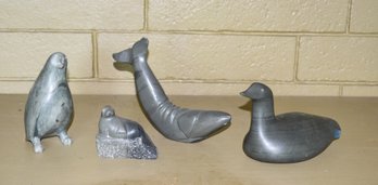 Four vintage Inuit stone