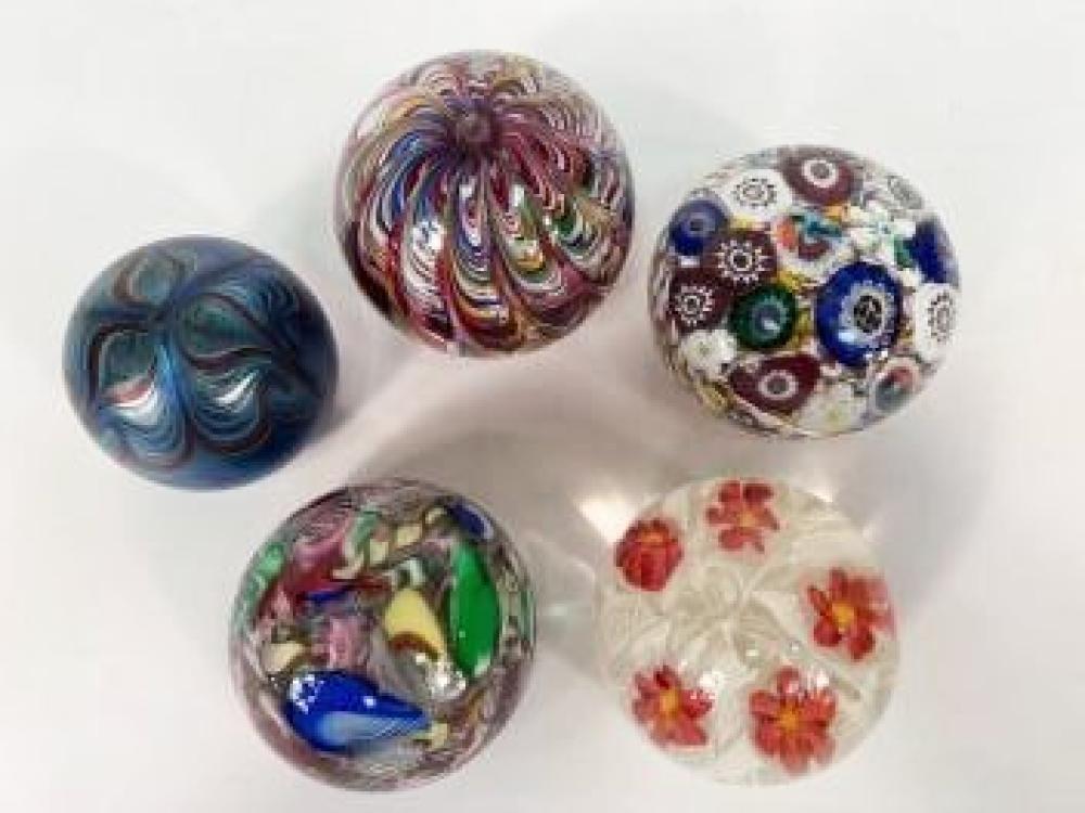 FOUR VINTAGE IRIDESCENT,