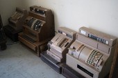 FOUR VINTAGE NCR ELECTRIC CASH