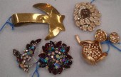 Four vintage pins, (1) Ecru le