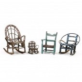 FOUR VINTAGE PRIMITIVE CHILD'S