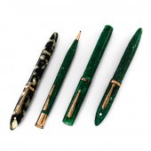 FOUR VINTAGE SHEAFFER PENS AND