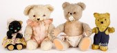 FOUR VINTAGE TEDDY BEARSFour v
