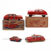 FOUR VINTAGE TIN LITHO FIRE CH