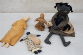 FOUR VINTAGE TYPE CLOTH DOLLSF