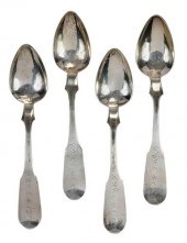FOUR VIRGINIA COIN SILVER SPOO