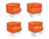 FOUR VLADIMIR KAGAN-STYLE BARR