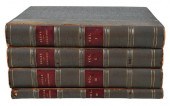 FOUR VOLUME LEATHER BOUND SET,
