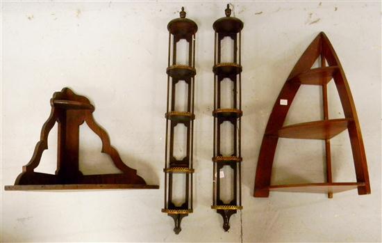 Four wall shelves: small pair
