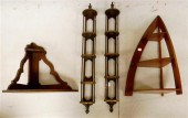 Four wall shelves: small pair