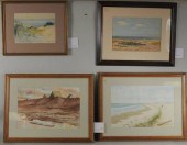 FOUR WATERCOLORS - TWO NANTUCK