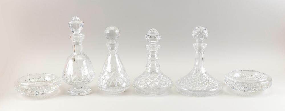 FOUR WATERFORD CRYSTAL DECANTERS