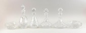 FOUR WATERFORD CRYSTAL DECANTE