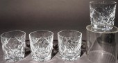 FOUR WATERFORD CRYSTAL HEXAGON