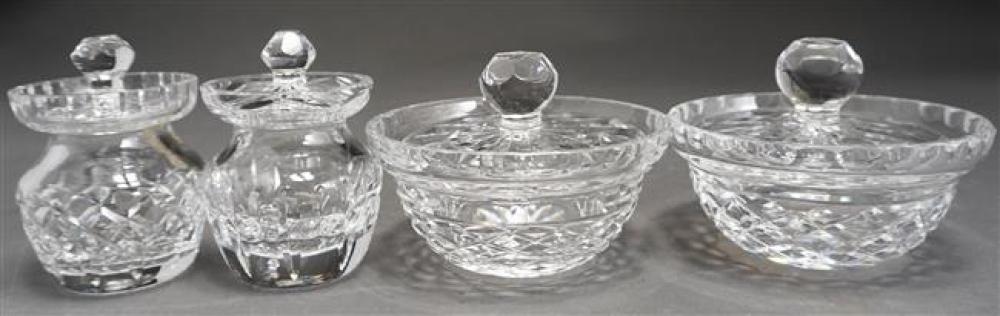FOUR WATERFORD CRYSTAL JAM JARSFour