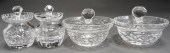 FOUR WATERFORD CRYSTAL JAM JAR