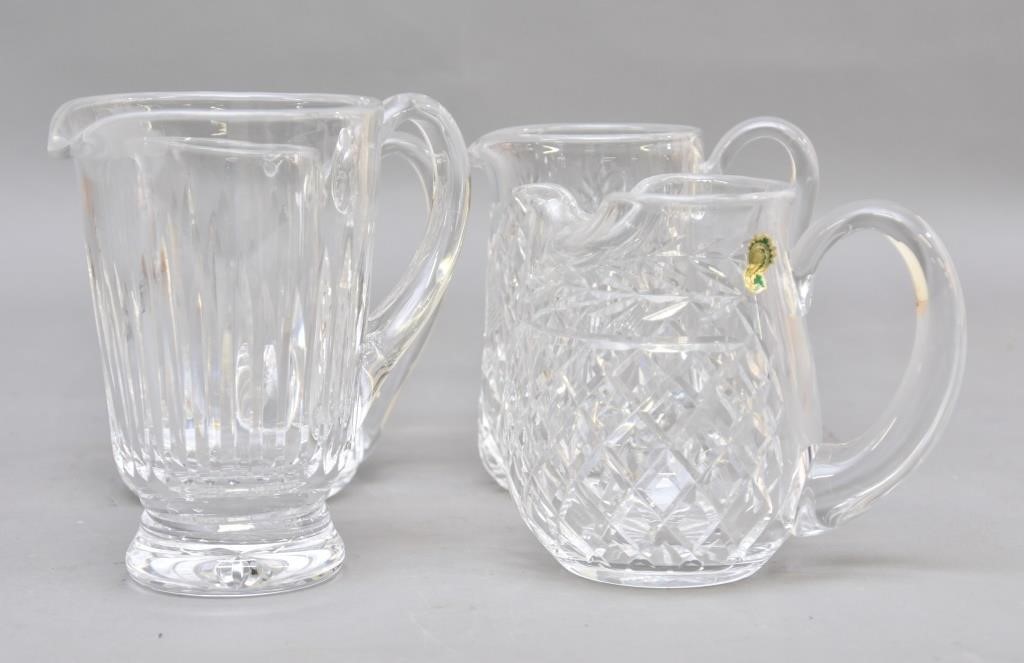Four Waterford crystal pitchers,