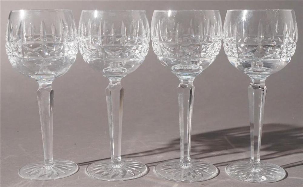 FOUR WATERFORD CRYSTAL STEM WINE