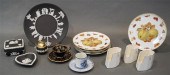 FOUR WEDGWOOD BLACK BASALT TAB