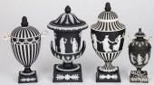 FOUR WEDGWOOD BLACK JASPERWARE