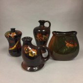 FOUR WELLER ART POTTERY 'AUREL