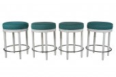 FOUR WHITE-PAINTED WOOD FAUX B