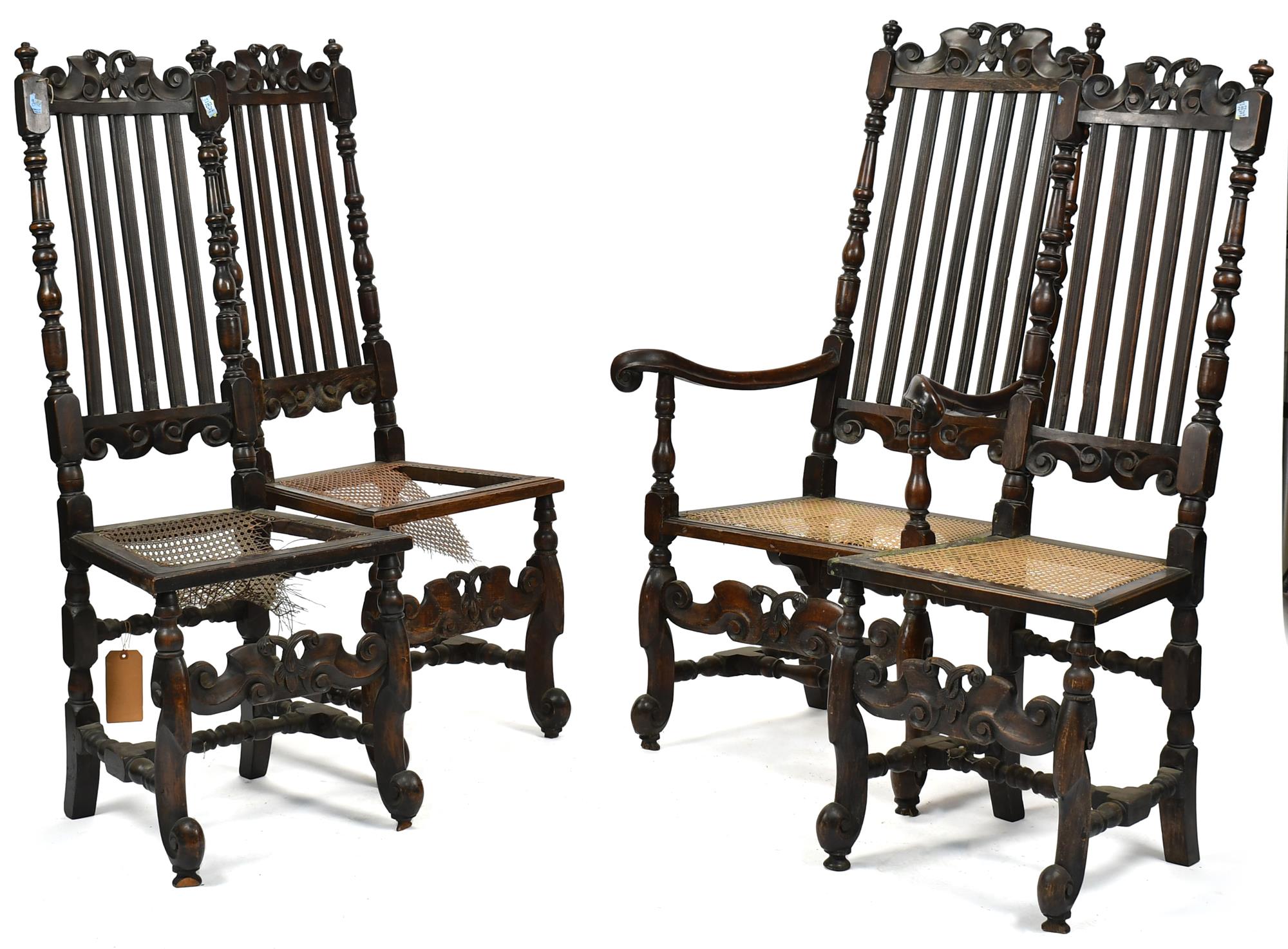 FOUR WILLIAM AND MARY BANNISTER