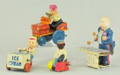 FOUR WIND-UP CELLULOID TOYS Ja