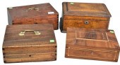 FOUR WOOD BOXES, TO INCLUDE ON