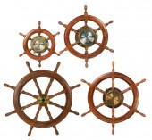 FOUR WOOD CAPTAIN'S WHEELSFour