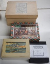 FOUR WOOD JIGSAW PUZZLESFour W