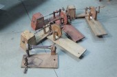 FOUR WOODEN APPLE PEELERS. Inc