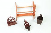 FOUR WOODEN ITEMS.  American