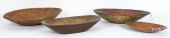 FOUR WOODEN TRENCHERS<br>Four