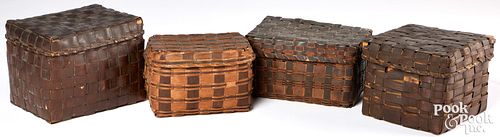 FOUR WOODLANDS PAINTED SPLINT