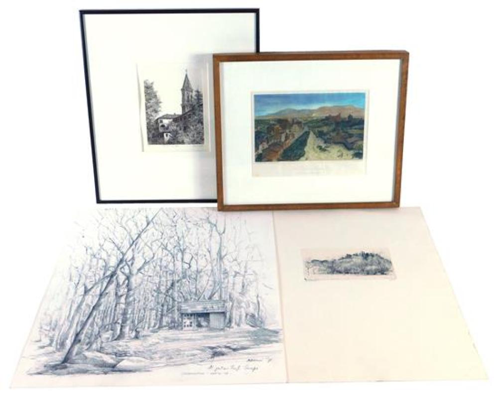 FOUR WORKS ON PAPER: FIRST TWO