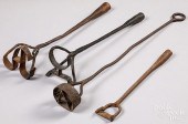 FOUR WROUGHT IRON BRANDING IRO