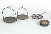 FOUR WROUGHT IRON KITCHEN ITEM