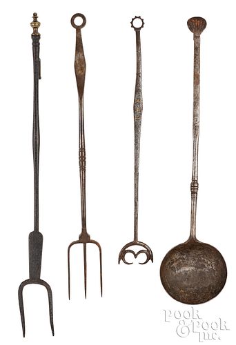 FOUR WROUGHT IRON KITCHEN