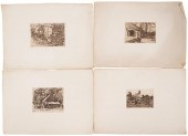 FOUR ZWART WILHELM ETCHINGSnon