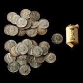 FOURTEEN 90% SILVER HALVES AND