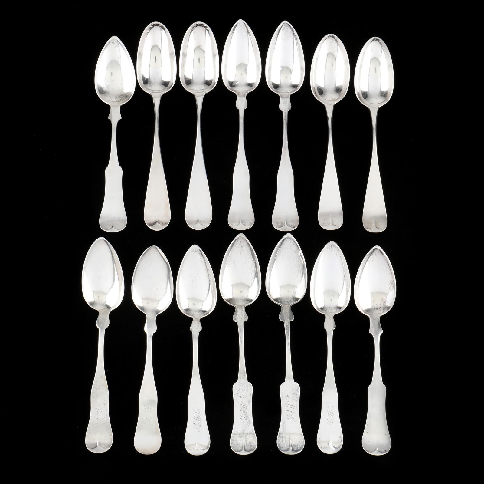 FOURTEEN AMERICAN COIN SILVER