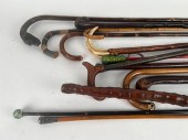 FOURTEEN ASSORTED CANES 19TH/E