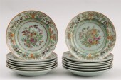 FOURTEEN CANTON ENAMELED SOUP