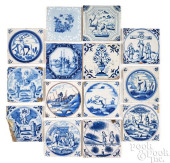 FOURTEEN DELFTWARE BLUE AND WH
