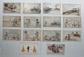 FOURTEEN EARLY POSTCARDS RELAT