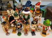 FOURTEEN GERMAN DECORATED WOOD