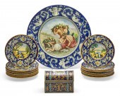 FOURTEEN ITALIAN MAIOLICA STYL
