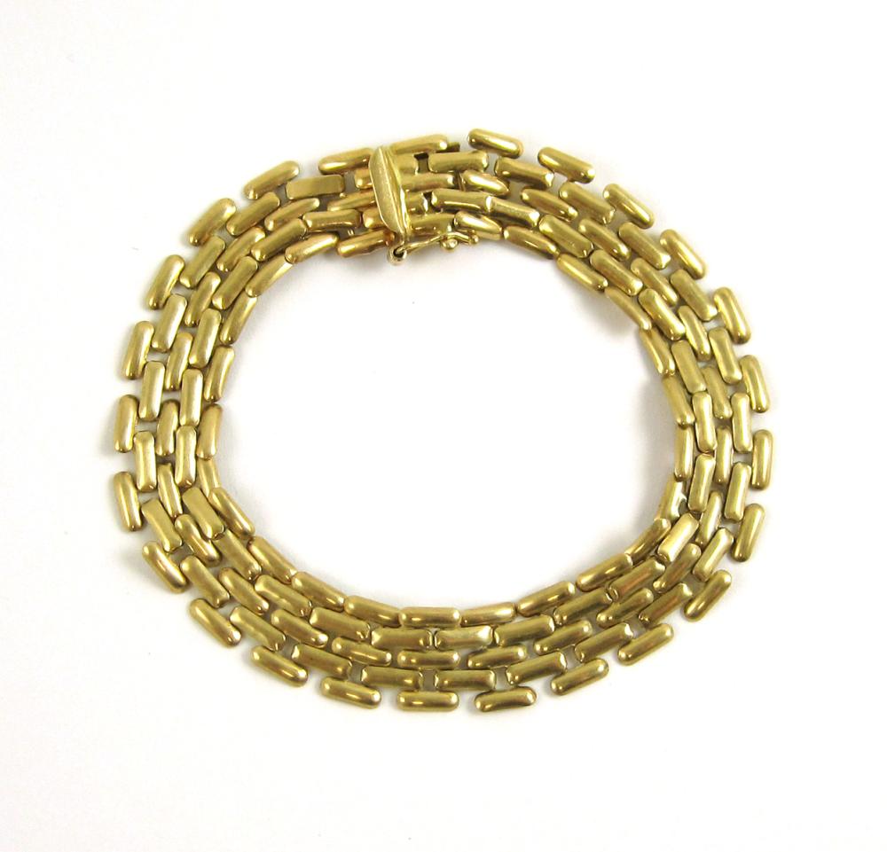 FOURTEEN KARAT GOLD CHAIN BRACELET,
